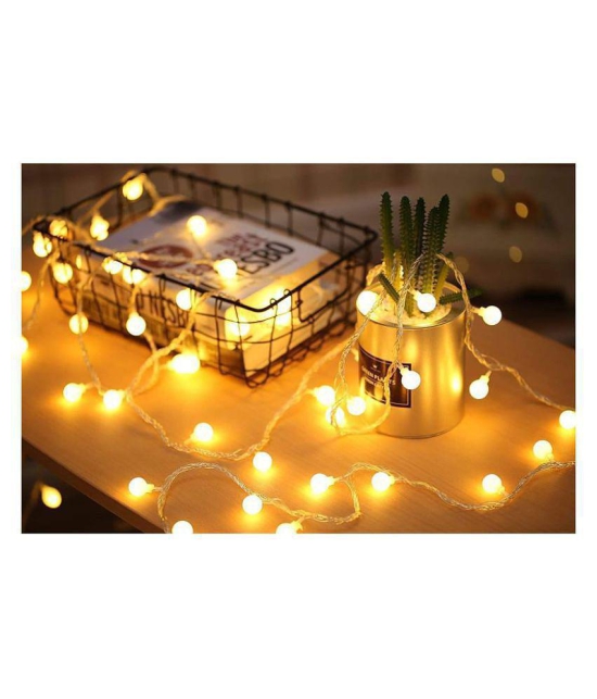 MIRADH 5M 20 LED Battery Operated String Lights Yellow - Yellow