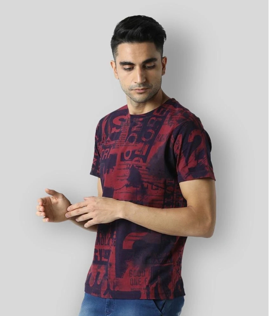 Huetrap - Maroon Cotton Regular Fit  Mens T-Shirt ( Pack of 1 ) - None