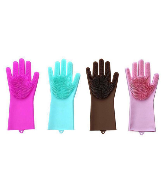 Metroplus Kitchenware Rubber Standard Size Cleaning Glove SILICONE HAND GLOVES