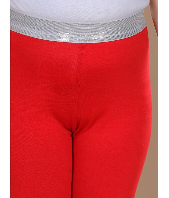 StyleStone - Red Lycra Girls Leggings ( Pack of 1 ) - None