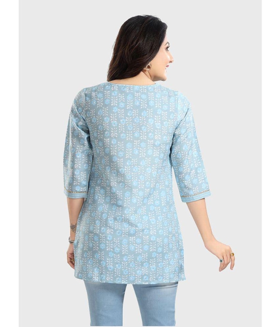 Meher Impex - Turquoise Rayon Womens Tunic ( Pack of 1 ) - None