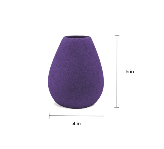 Oval Ceramic Table Vase Deep Purple