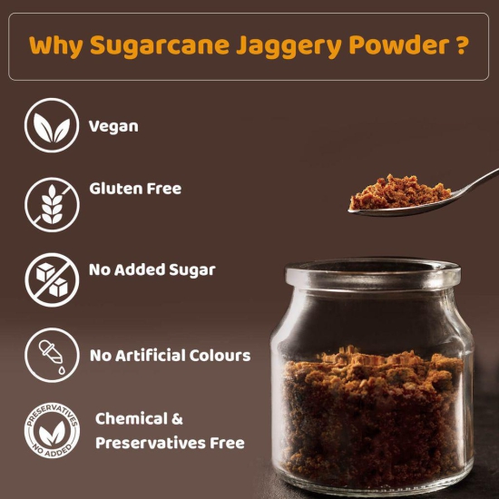 Ministry Of Nuts Sugarcane Jaggery Powder (500g) Traditional Sweetener/Additives and Preservative Free/Gur Powder/Chemical Free Sugar