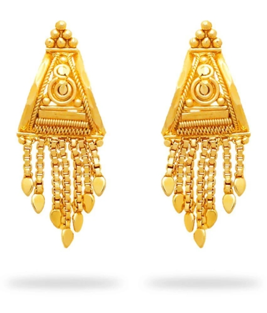 LUV FASHION Golden Chandbalis Earrings ( Pack of 1 ) - Golden