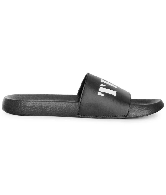 UrbanMark Men Comfortable Light Weight Slider Slippers- Black - None