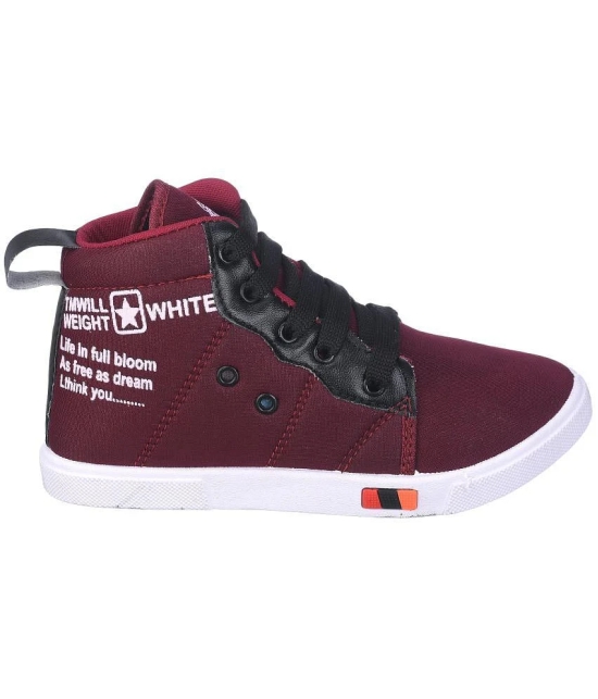 Girls Clubs Boys & Girls Lace Sneakers (Cherry) - None