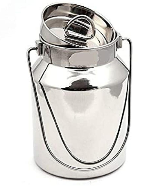 Dynore - Steel Silver Milk Container ( Set of 1 - 1000 ) - Silver