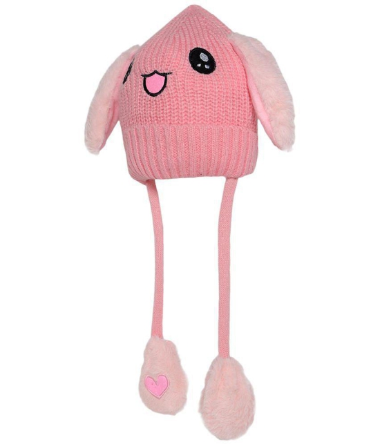 Zacharias Boy & Girl Winter Woolen Rabbit Moving Ear Cap (Free Size_Pack of 1) - None