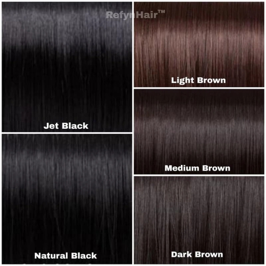 RefynHair - Nano Tip Permanent Hair Extensions | 26 Inches | Premium Human Hair | Ethically Sourced | Natural-Looking Straight Hair | Secure Nano Tip | Customizable | Medium Brown | Set of 100