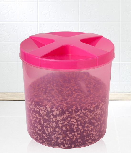 HOMETALES Multi-Purpose Container 4600ml,3200ml,2200ml,Pink Lid (3U) - Pink