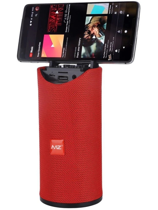 MZ M211 10 W Bluetooth Speaker Bluetooth V 5.0 with SD card Slot Playback Time 6 hrs Red - Red