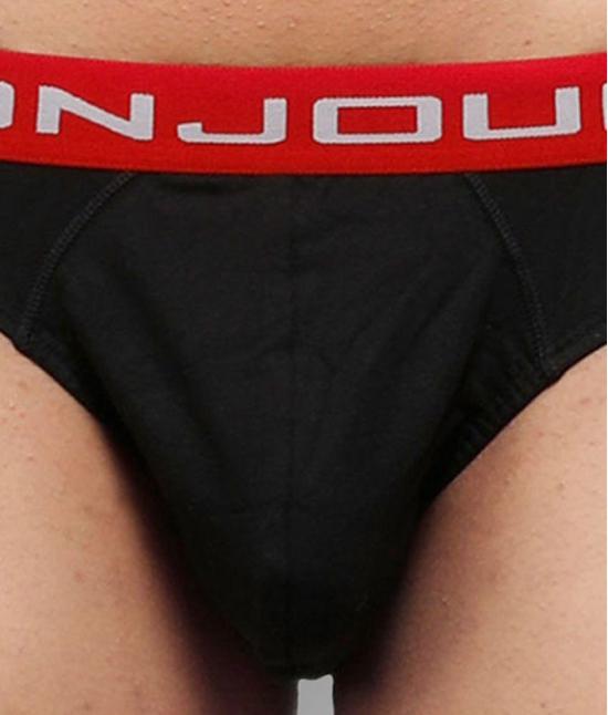 Bonjour - Black Cotton Blend Mens Briefs ( Pack of 1 ) - XXL