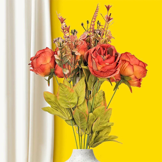 Large Peony Blooms Artificial Flowers Peach