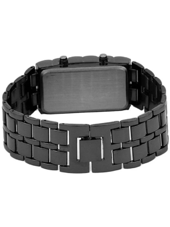 Rhonium Black Metal Digital Mens Watch