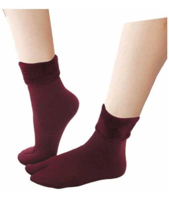 PENYAN Womens Multicolor Fur Solid Combo Ankle Length Socks ( Pack of 5 ) - None