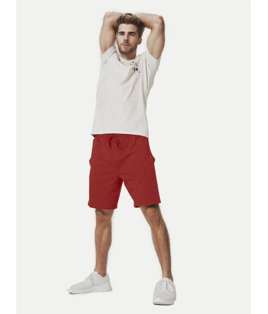 Radprix Red Cotton Mens Shorts ( Pack of 1 ) - None