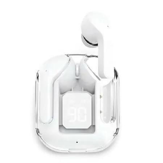 Ultrapods Truly Wireless Bluetooth Earbuds with Mic LED Digital Display with Type C Fast Charging (30hrs playtime)-White