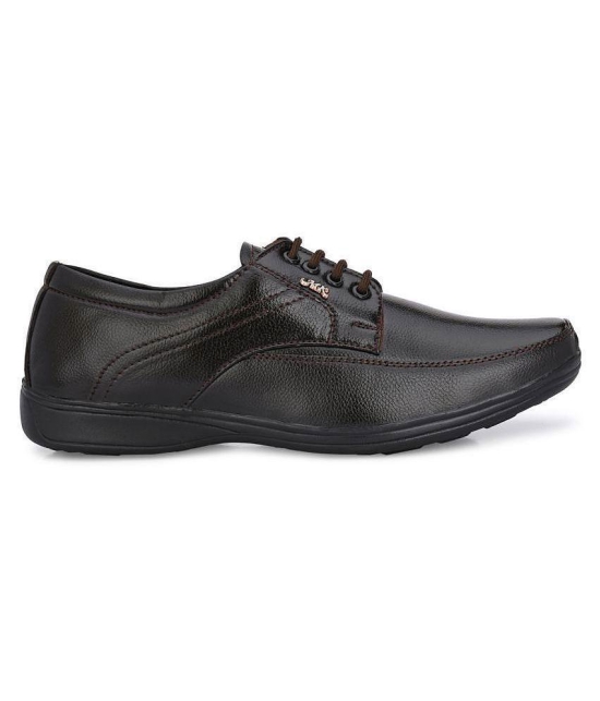 Leeport - Brown Mens Oxford Formal Shoes - None