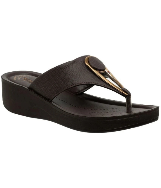 Aerowalk - Brown Womens Leather Slipper - None