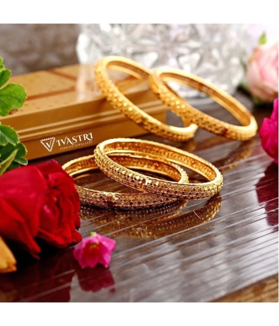 VIVASTRI Gold Bangle Set ( Pack of 1 ) - None