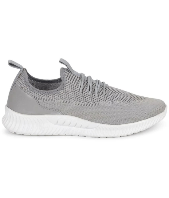 UrbanMark Men Comfortable Breathable Lace-Up Running Sneakers Shoes- Grey - None