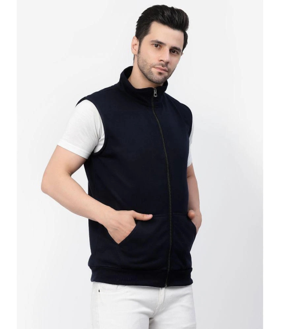 Uzarus - Navy Cotton Blend Regular Fit Mens Casual Jacket ( Pack of 1 ) - None