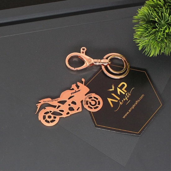 Bajaj Pulsar RS 200 Keychain-Rose-Gold