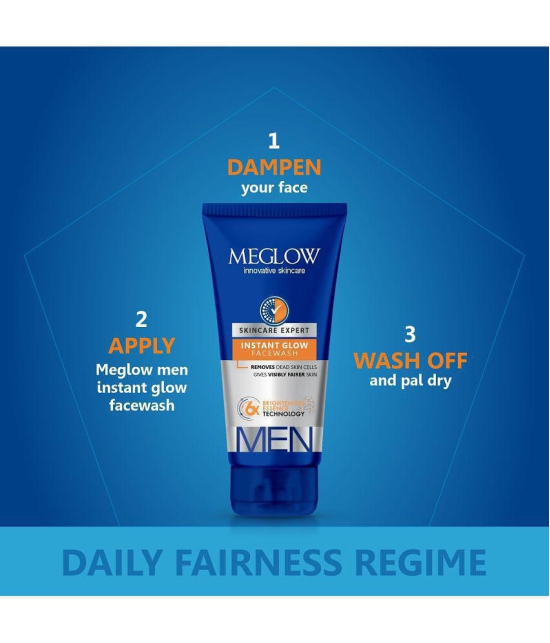 Meglow Fairness Foaming Skin Brightening Facewash for Men 70g Pack of 5