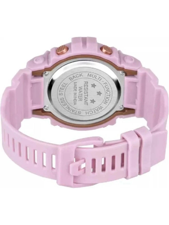 Rhonium Pink Dial Digital Girls Watch ( Pack of 1 )