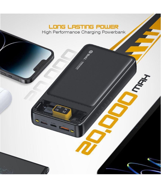 Bell 20000 -mAh 18W Li-Polymer Power Bank - Black