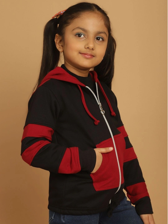 MINI & MING Girls Solid Hooded Sweatshirt