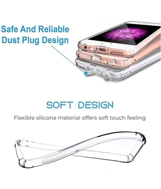 Case Vault Covers Silicon Soft cases Compatible For Silicon Vivo T2x 5G ( Pack of 1 ) - Transparent