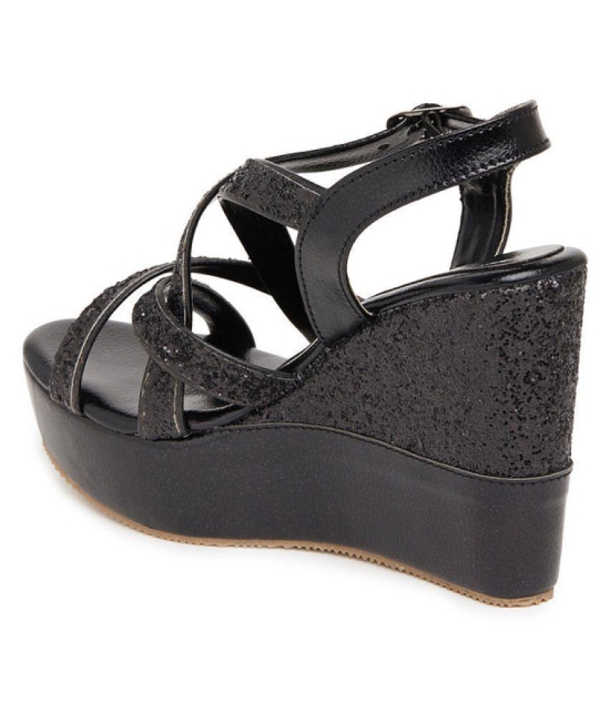 Marc Loire Black Wedges Heels - 7