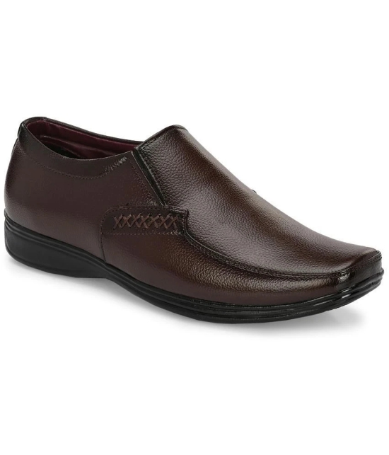 Bucik Brown Mens Slip On Formal Shoes - None