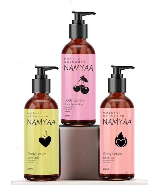 Namyaa Nourishing Body Lotion |Gives Glowing &Ultra Soft Skin Pack Of 3(Aloe Vera,Coconut Oil)