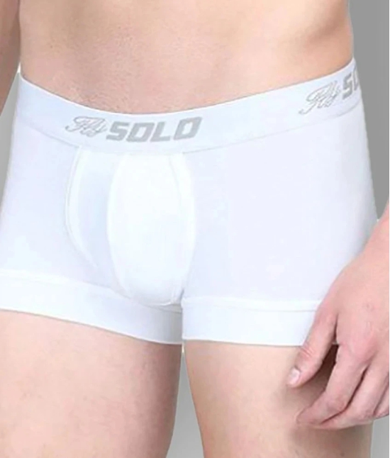 Solo - White Cotton Mens Trunks ( Pack of 3 ) - 80