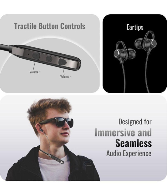 Tecsox In-the-ear Bluetooth Headset with Upto 20h Talktime Deep Bass - Black - Black