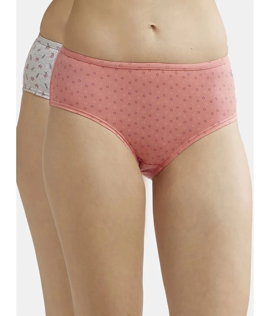 Jockey SW02 Womens Cotton Elastane Hipster - Assorted Prints(Pack of 2 - Color & Prints May Vary) - None