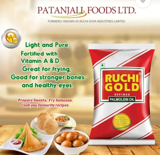 RUCHI Gold Palmolein Oil, 870 g Pouch