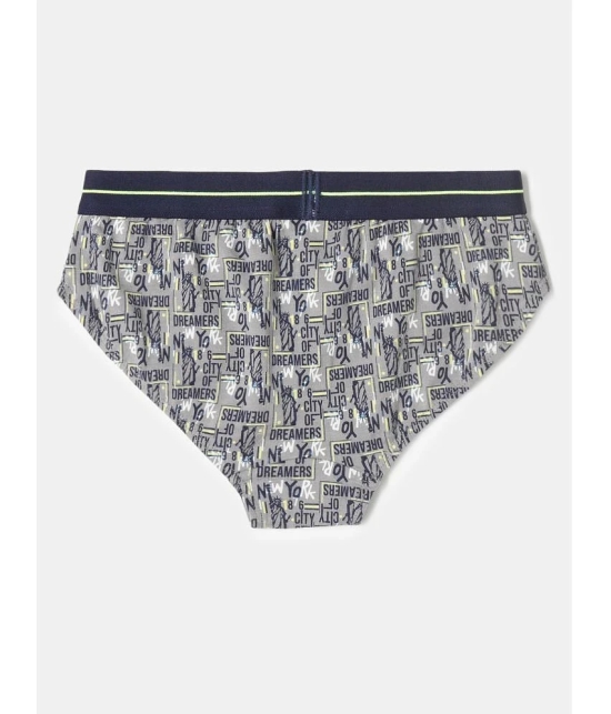 Jockey NB01 Super Combed Cotton Elastane Stretch Printed Brief - Monument/Navy (Pack of 2) - None