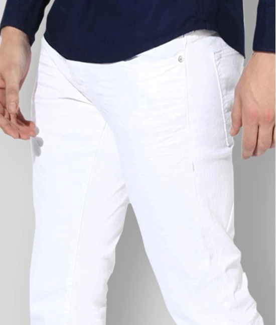 HALOGEN - White Cotton Blend Skinny Fit Mens Jeans ( Pack of 1 ) - None