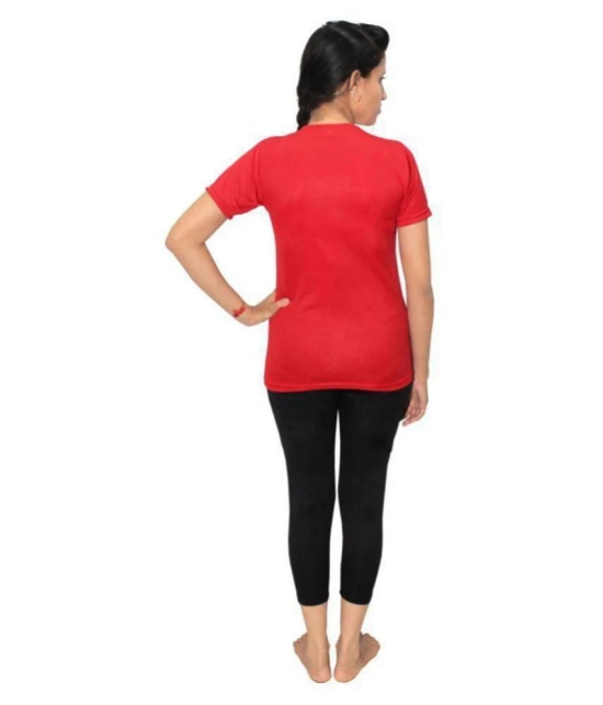 Goodluck Red T-Shirt & Shorts Combo Swimming Costume - XXL