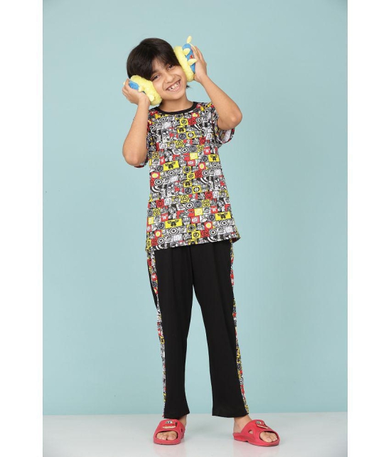 Rydho - Multicolor Cotton Boys T-Shirt & Trackpants ( Pack of 1 ) - None