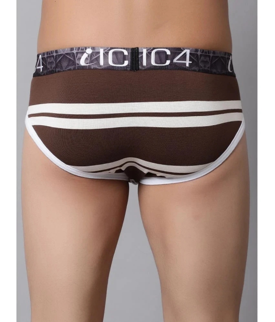 IC4 - Brown Brief Modal Mens Briefs ( Pack of 1 ) - None