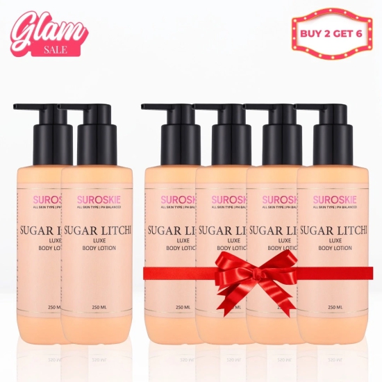 Buy 2 Get 6 Suroskie Sugar Litchi Body Lotion