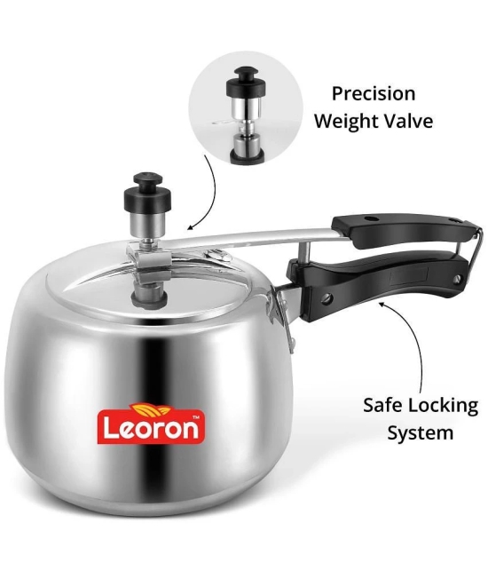 LEORON HANDI 3 L Aluminium InnerLid Pressure Cooker Without Induction Base