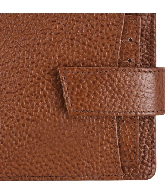 GEEO Mud Brown Leather Mens Two Fold Wallet ( Pack of 1 ) - Mud Brown