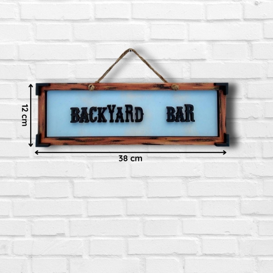 Backyard Bar 3D Letter Wooden Signage