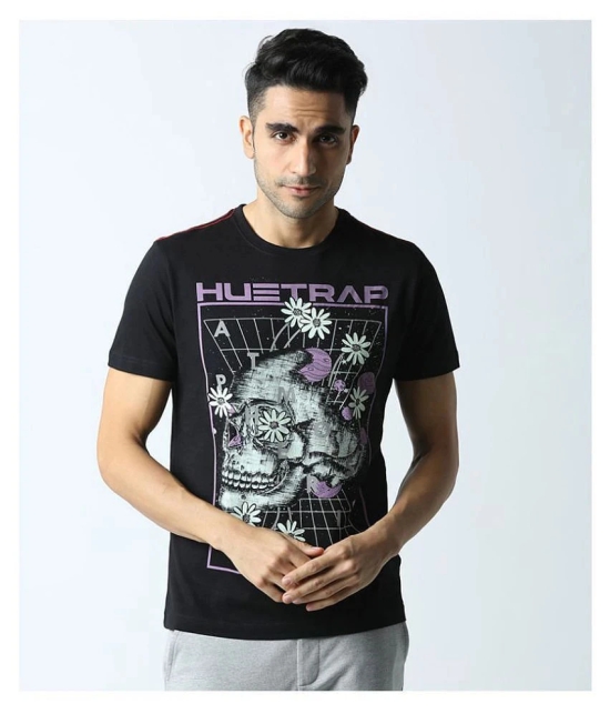 Huetrap Cotton Black Printed T-Shirt - None