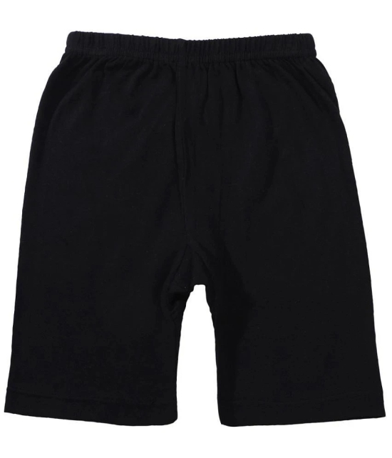 Bodycare - Black Cotton Girls Cycling Shorts ( Pack of 3 ) - None